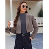 image:imageEkouaer Women 3 Pack Turtleneck Shirts Ribbed Thermal Underwear Tops Lightweight Long Sleeve Layer Tees Basic Pullover BlouseBlackDeep GreyBeige