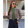 image:imageEkouaer Women 3 Pack Turtleneck Shirts Ribbed Thermal Underwear Tops Lightweight Long Sleeve Layer Tees Basic Pullover BlouseBlackLight GreyArmy Green