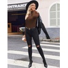 image:imageEkouaer Women Turtleneck Shirt Long Sleeve Layer Tops Basic Ribbed Tees Soft Stretch Thermal Undershirts Lightweight BlouseBrown