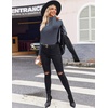 image:imageEkouaer Women Turtleneck Shirt Long Sleeve Layer Tops Basic Ribbed Tees Soft Stretch Thermal Undershirts Lightweight BlouseDeep Grey