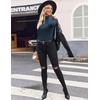 image:imageEkouaer Women Turtleneck Shirt Long Sleeve Layer Tops Basic Ribbed Tees Soft Stretch Thermal Undershirts Lightweight BlouseNavy Blue