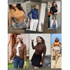 image:imageEkouaer Women Turtleneck Shirt Long Sleeve Layer Tops Basic Ribbed Tees Soft Stretch Thermal Undershirts Lightweight BlouseWhite