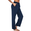 image:imageEkouaer Womens 2 Pack Lounge Pants Comfy Pajama Pants Plaid Pajama Bottoms with Pockets Drawstring Pj Bottoms Pants2 Packblackgrey