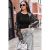 image:imageEkouaer Womens 3 Pack Long Sleeve Shirts Fitted Tops Base Layering Tight Thermal Undershirts XSXXLBlackWhiteGray