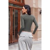 image:imageEkouaer Womens 3 Pack Long Sleeve Shirts Fitted Tops Base Layering Tight Thermal Undershirts XSXXLBlackWhiteGray