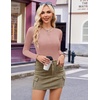 image:imageEkouaer Womens Long Sleeve Henley Shirts Button Ribbed Knit Tops Basic Layering Slim Fit Soft Thermal Underwear TopsPink