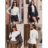 image:imageEkouaer Womens Long Sleeve Henley Shirts Button Ribbed Knit Tops Basic Layering Slim Fit Soft Thermal Underwear TopsWhite