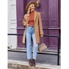 image:imageEkouaer Womens Mock Turtleneck Long Sleeve Shirts Ribbed Knit Lightweight Pullover Sweater Stretch Fitted Thermal TopCaramel