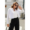 image:imageEkouaer Womens Scoop Neck Shirts Long Sleeve Top Basic Ribbed Tee Lightweight Thermal Undershirt Slim Fit Pullover SweaterWhite