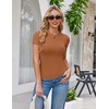 image:imageEkouaer Womens Short Sleeve Shirts 3 Pack Crew Neck Tops Slim Fit Basic Tees Trendy Clothes Base Layer3pcs Caramel Dark Gray Red