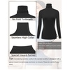 image:imageEkouaer Womens Turtleneck Long Sleeve Shirts Slim Fit Thermal Underwear Tops Lightweight Pullover TeesBlack