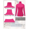 image:imageEkouaer Womens Turtleneck Long Sleeve Shirts Slim Fit Thermal Underwear Tops Lightweight Pullover TeesHot Pink