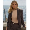 image:imageEkouaer Womens Turtleneck Long Sleeve Shirts Slim Fit Thermal Underwear Tops Lightweight Pullover TeesKhaki