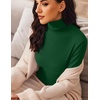 image:imageEkouaer Womens Turtleneck Long Sleeve Shirts Slim Fit Thermal Underwear Tops Lightweight Pullover TeesLight Green