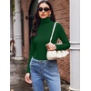 image:imageEkouaer Womens Turtleneck Long Sleeve Shirts Slim Fit Thermal Underwear Tops Lightweight Pullover TeesLight Green