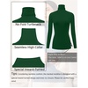 image:imageEkouaer Womens Turtleneck Long Sleeve Shirts Slim Fit Thermal Underwear Tops Lightweight Pullover TeesLight Green