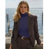 image:imageEkouaer Womens Turtleneck Long Sleeve Shirts Slim Fit Thermal Underwear Tops Lightweight Pullover TeesNavy Blue