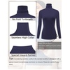 image:imageEkouaer Womens Turtleneck Long Sleeve Shirts Slim Fit Thermal Underwear Tops Lightweight Pullover TeesNavy Blue