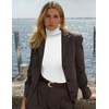image:imageEkouaer Womens Turtleneck Long Sleeve Shirts Slim Fit Thermal Underwear Tops Lightweight Pullover TeesWhite