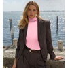 image:imageEkouaer Womens Turtleneck Long Sleeve Shirts Slim Fit Thermal Underwear Tops Lightweight Pullover TeesWhitePink