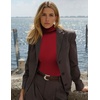 image:imageEkouaer Womens Turtleneck Long Sleeve Shirts Slim Fit Thermal Underwear Tops Lightweight Pullover TeesWine Red