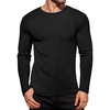 image:imageEkouaer Mens Long Sleeve Shirts Ribbed Pullover Tees Sim Fit Thermal Tops Crew Neck Stretchy Undershirts S3XLBlack