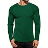 image:imageEkouaer Mens Long Sleeve Shirts Ribbed Pullover Tees Sim Fit Thermal Tops Crew Neck Stretchy Undershirts S3XLDeep Green