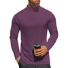 image:imageEkouaer Mens Mock Turtleneck Long Sleeve Turtle Neck Tops Lightweight Undershirt Thermal Sweater ShirtsPurple
