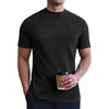 image:imageEkouaer Mens Mock Turtleneck Short Sleeve Slim Fit Thermal ShirtBlack