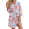 image:imageEkouaer Robes for Women Lightweight Waffle Bath Robe Soft Floral Ladies Sleepwear Loungewear SXXLWhiteseabed Printed