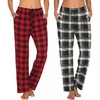 image:imageEkouaer Womens 2 Pack Lounge Pants Comfy Pajama Pants Plaid Pajama Bottoms with Pockets Drawstring Pj Bottoms Pants2 Packset 1