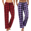 image:imageEkouaer Womens 2 Pack Lounge Pants Comfy Pajama Pants Plaid Pajama Bottoms with Pockets Drawstring Pj Bottoms Pants2 Packset 16