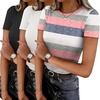 3pcs Black/ White/ Striped Pink Blue