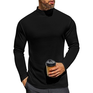 image:imageEkouaer Mens Mock Turtleneck Long Sleeve Turtle Neck Tops Lightweight Undershirt Thermal Sweater ShirtsBlack