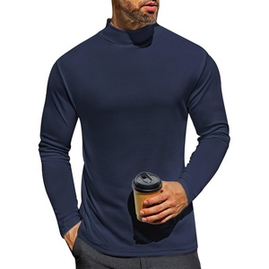 image:imageEkouaer Mens Mock Turtleneck Long Sleeve Turtle Neck Tops Lightweight Undershirt Thermal Sweater ShirtsNavy Blue