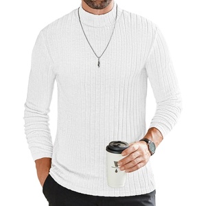image:imageEkouaer Mens Mock Turtleneck Shirts Long Sleeve Underwear Tops Fleece Ribbed Knit Pullover Sweater Basic Thermal SweatshirtsWhite