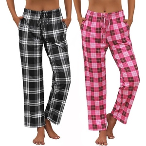 image:imageEkouaer Womens 2 Pack Lounge Pants Comfy Pajama Pants Plaid Pajama Bottoms with Pockets Drawstring Pj Bottoms Pants2 Packset 17