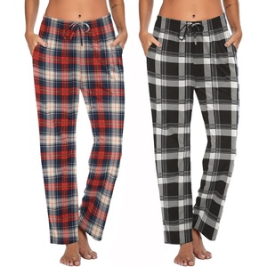 image:imageEkouaer Womens 2 Pack Lounge Pants Comfy Pajama Pants Plaid Pajama Bottoms with Pockets Drawstring Pj Bottoms Pants2 Packset 5