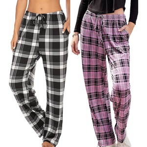 image:imageEkouaer Womens 2 Pack Lounge Pants Comfy Pajama Pants Plaid Pajama Bottoms with Pockets Drawstring Pj Bottoms Pants2 Packset 7