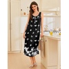 image:imageEkouaer Nightgowns for Women Long Sleeveless Night Gowns Ladies Soft Nightdress Victorian Sleepwear with Pockets SXXXLBlack  White Butterfly