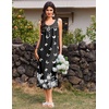 image:imageEkouaer Nightgowns for Women Long Sleeveless Night Gowns Ladies Soft Nightdress Victorian Sleepwear with Pockets SXXXLBlack  White Butterfly