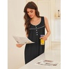 image:imageEkouaer Nightgowns for Women Long Sleeveless Night Gowns Ladies Soft Nightdress Victorian Sleepwear with Pockets SXXXLBlack