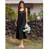 image:imageEkouaer Nightgowns for Women Long Sleeveless Night Gowns Ladies Soft Nightdress Victorian Sleepwear with Pockets SXXXLBlack