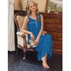 image:imageEkouaer Nightgowns for Women Long Sleeveless Night Gowns Ladies Soft Nightdress Victorian Sleepwear with Pockets SXXXLBlue  White Dogfoot