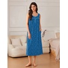 image:imageEkouaer Nightgowns for Women Long Sleeveless Night Gowns Ladies Soft Nightdress Victorian Sleepwear with Pockets SXXXLBlue  White Dogfoot
