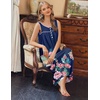 image:imageEkouaer Nightgowns for Women Long Sleeveless Night Gowns Ladies Soft Nightdress Victorian Sleepwear with Pockets SXXXLBlue Red Flower