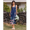 image:imageEkouaer Nightgowns for Women Long Sleeveless Night Gowns Ladies Soft Nightdress Victorian Sleepwear with Pockets SXXXLBlue Red Flower