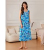 image:imageEkouaer Nightgowns for Women Long Sleeveless Night Gowns Ladies Soft Nightdress Victorian Sleepwear with Pockets SXXXLBlue Tie Dye