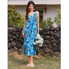 image:imageEkouaer Nightgowns for Women Long Sleeveless Night Gowns Ladies Soft Nightdress Victorian Sleepwear with Pockets SXXXLBlue Tie Dye