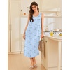 image:imageEkouaer Nightgowns for Women Long Sleeveless Night Gowns Ladies Soft Nightdress Victorian Sleepwear with Pockets SXXXLBlue White Floral